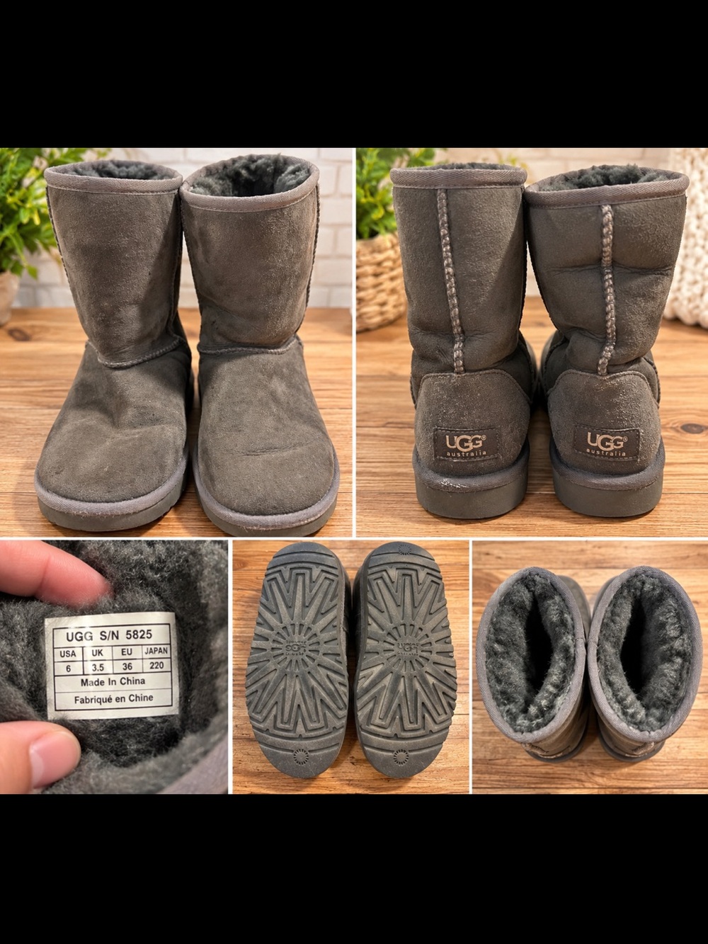 Kids gray UGG boots